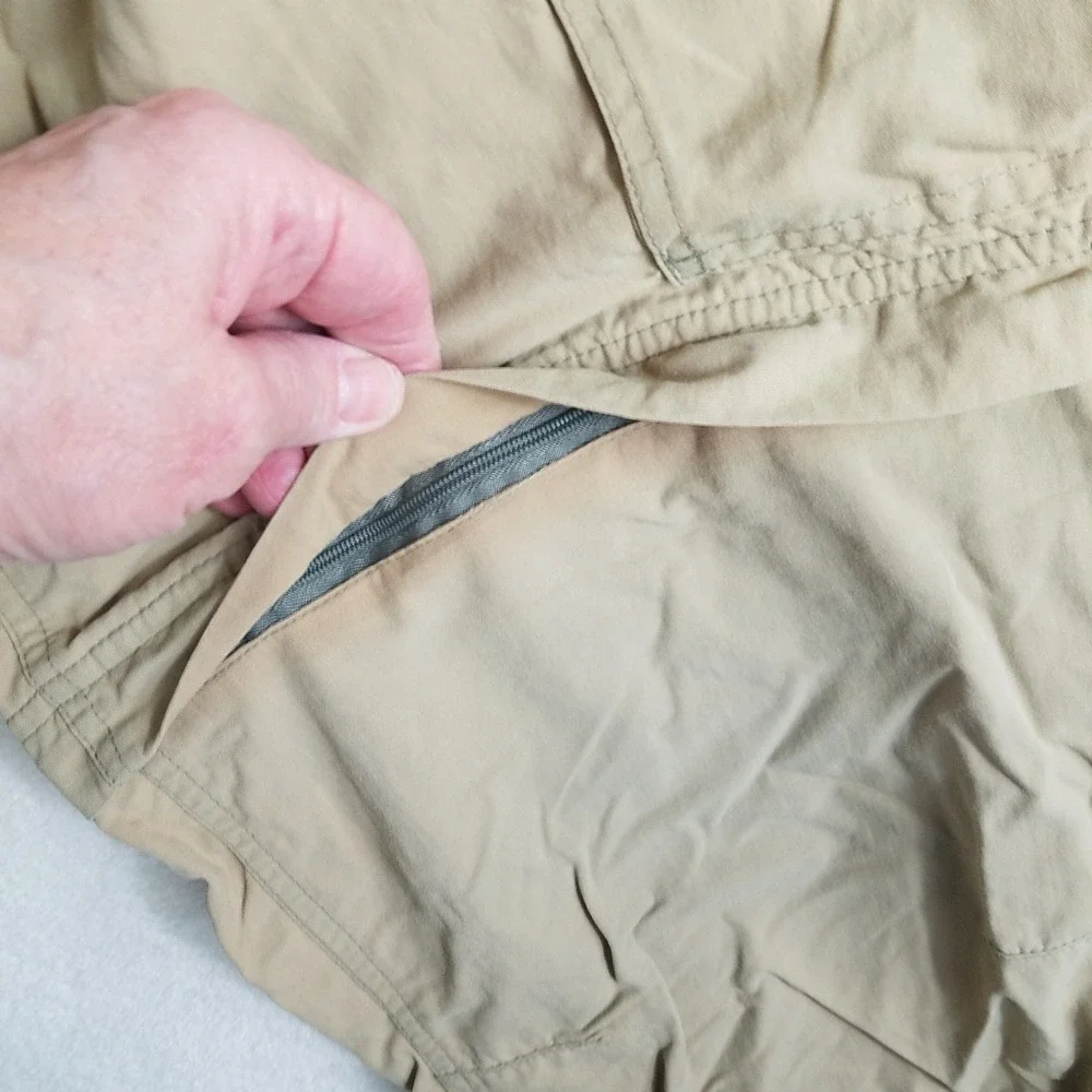 Columbia GRT‎ Omni-Dry Convertible Hiking Cargo Pants Mens Large Tan SP05 EM8166